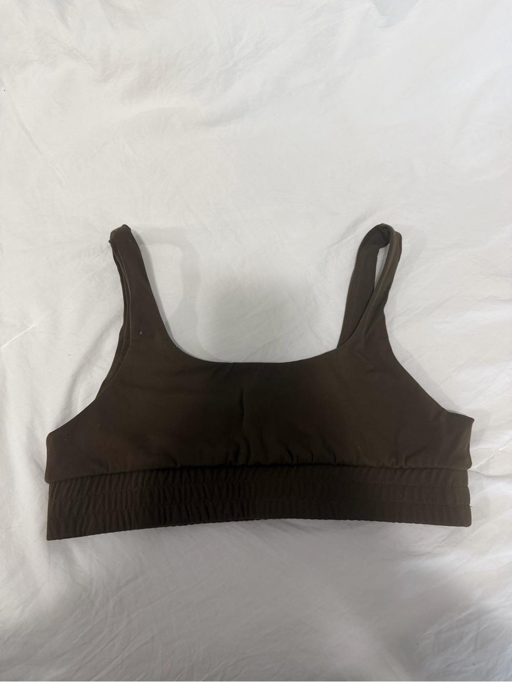 Daily Drills Brown Wireless Scoop Sports Bralette